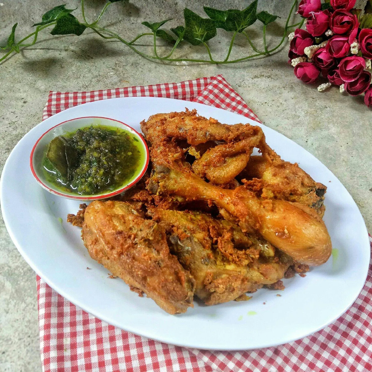 Ayam Goreng Padang & Sambal Ijo #JagoMasakMinggu8Periode3