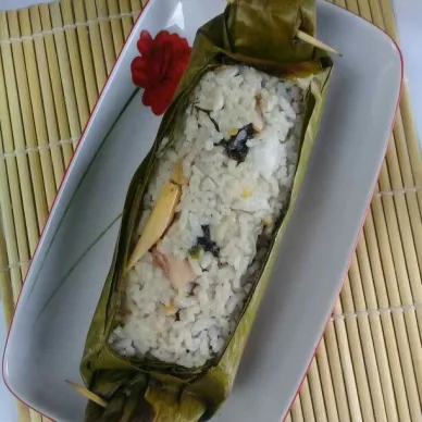 Nasi Bakar Cumi Asin