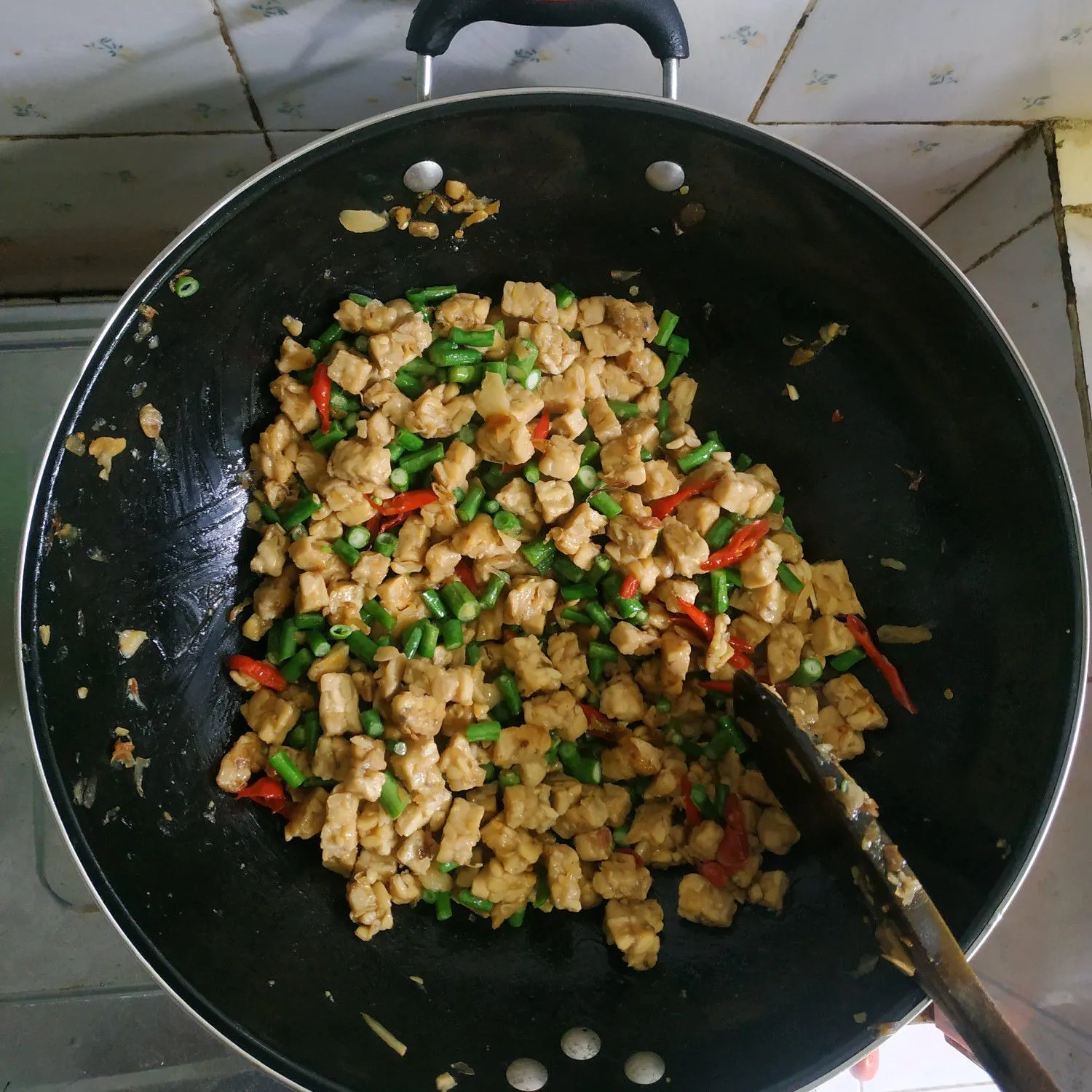 Step 9 Tumis Tempe Kacang Panjang