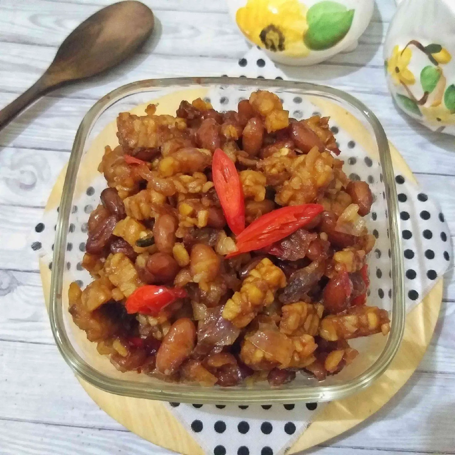 Tempe Kacang Merah Pedas Manis