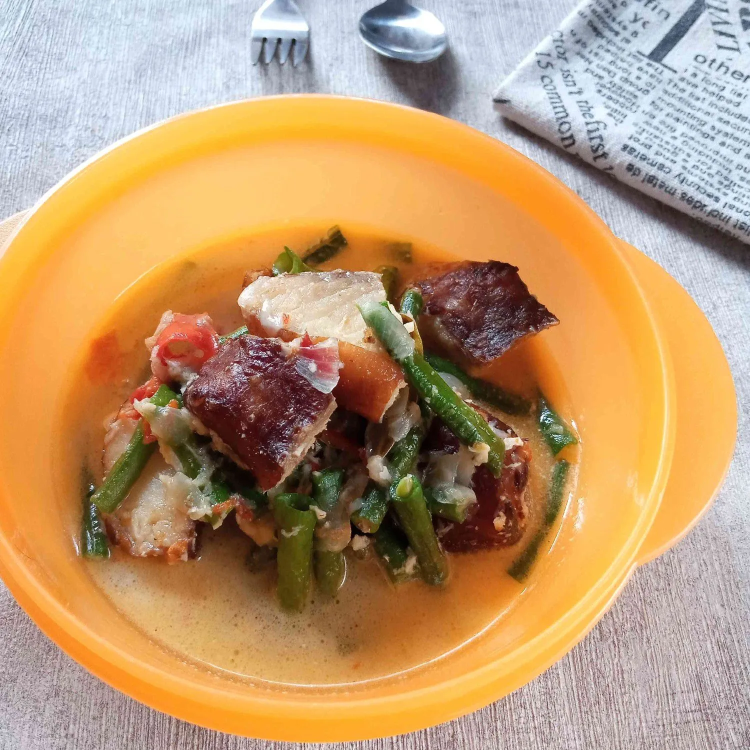 Lodeh Ikan Pari Kacang Panjang