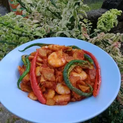 Sambal Balado Udang Kentang