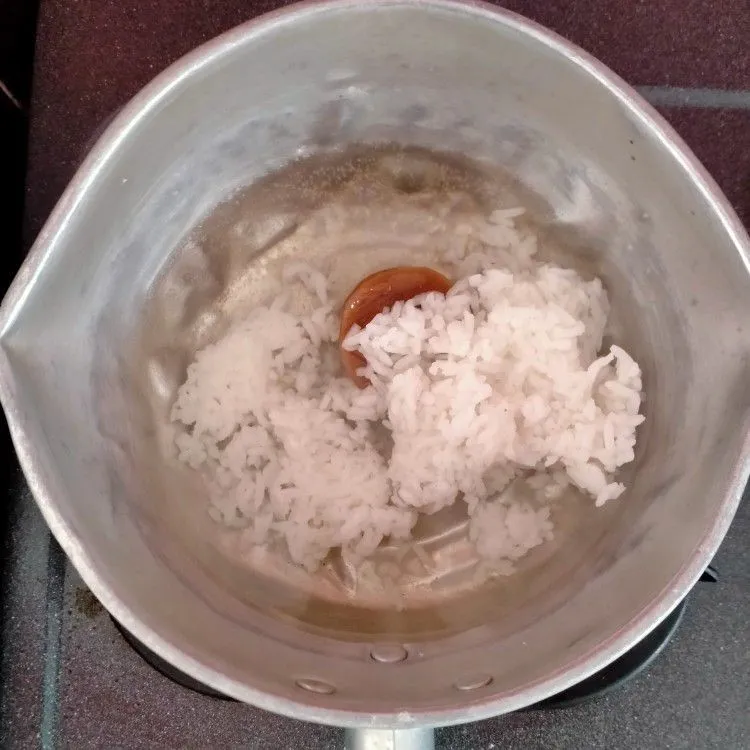 Step 4 Bubur Nasi Merah Putih