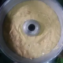 Masukkan adonan ke dalam wadah dan oven sekitar 50-60 dengan suhu 150° C.  Sajikan