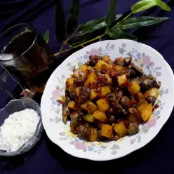 Balado Kentang Jantung Ayam