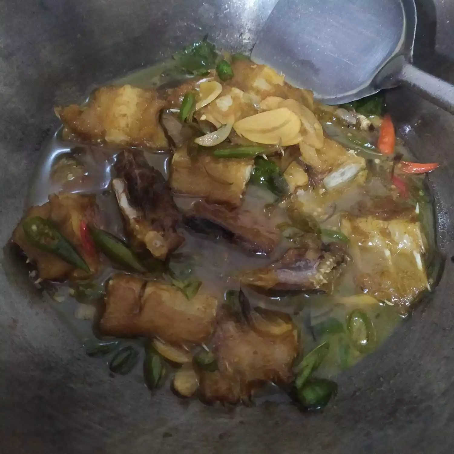 Step 5 Tumis Tulang Jambal Pedas