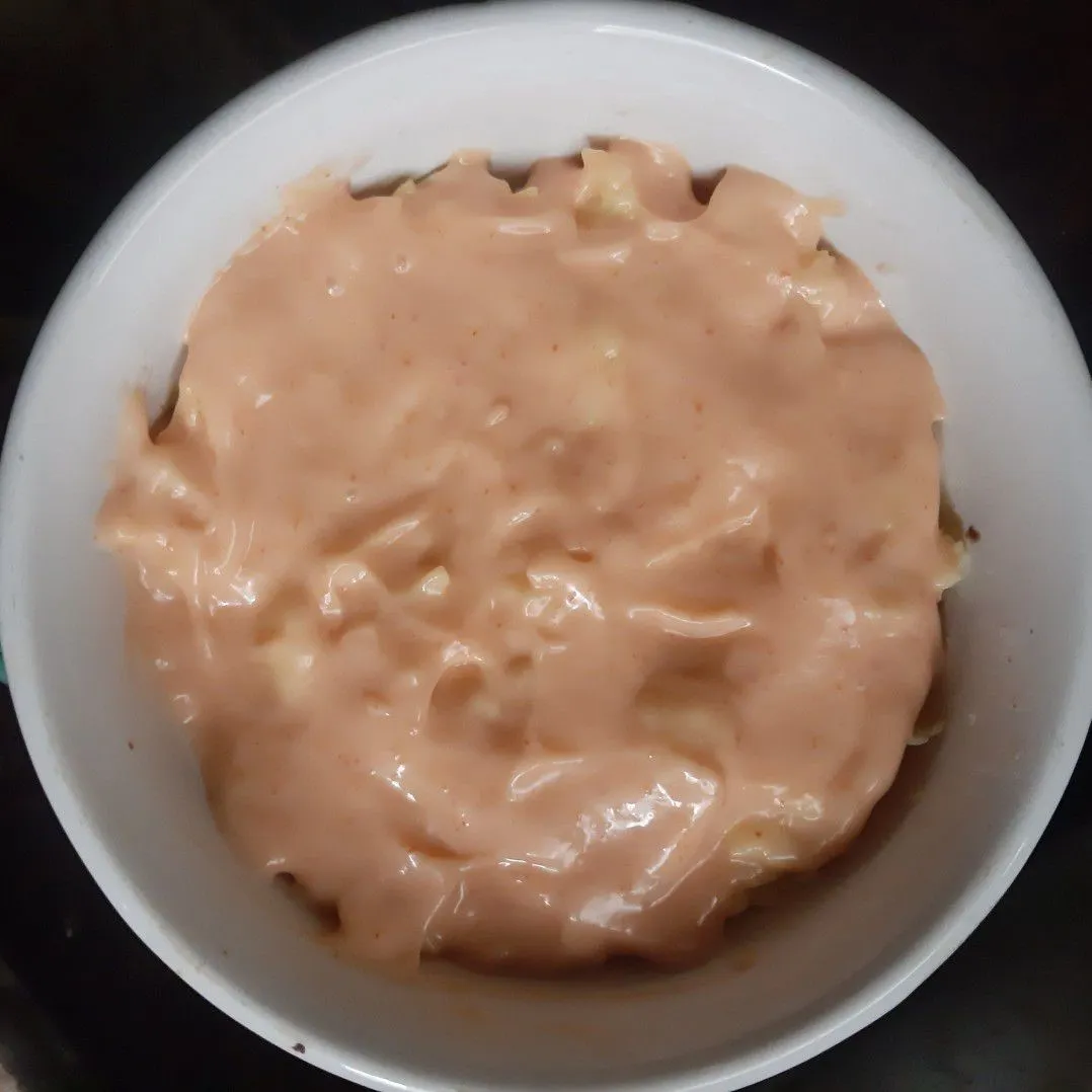 Step 4 Scrumbled Egg Rice Mentai