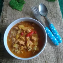 Jika sudah pas pindahkan ke mangkok saji. sajikan hangat