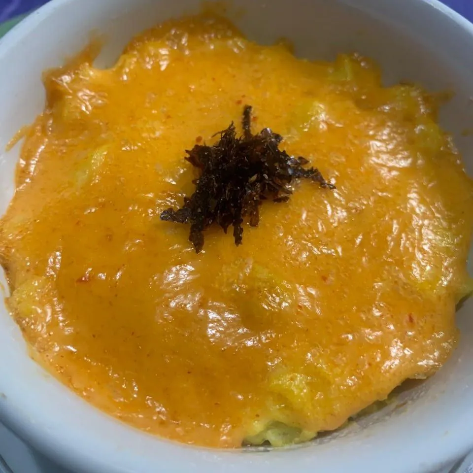 Step 5 Scrumbled Egg Rice Mentai