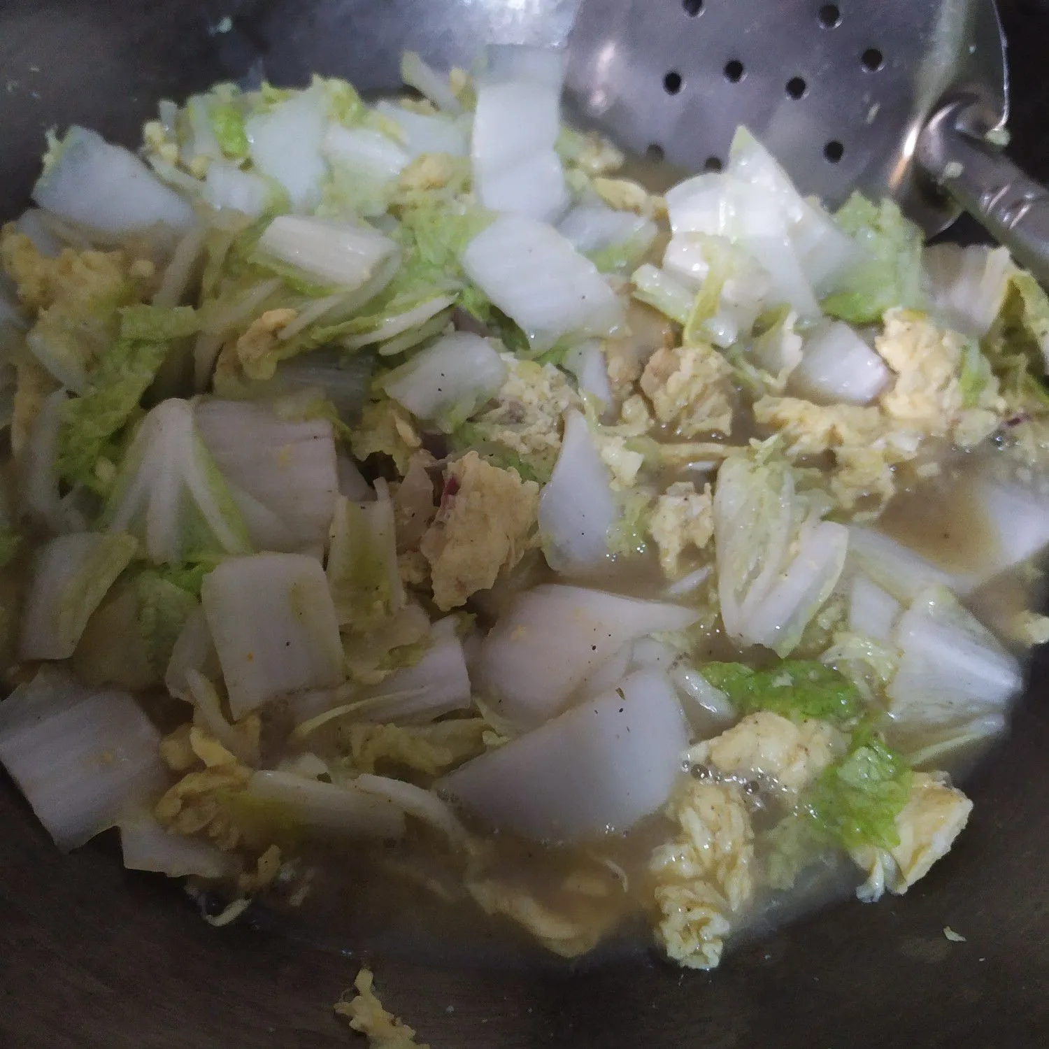 Step 4 Tumis Sawi Telur