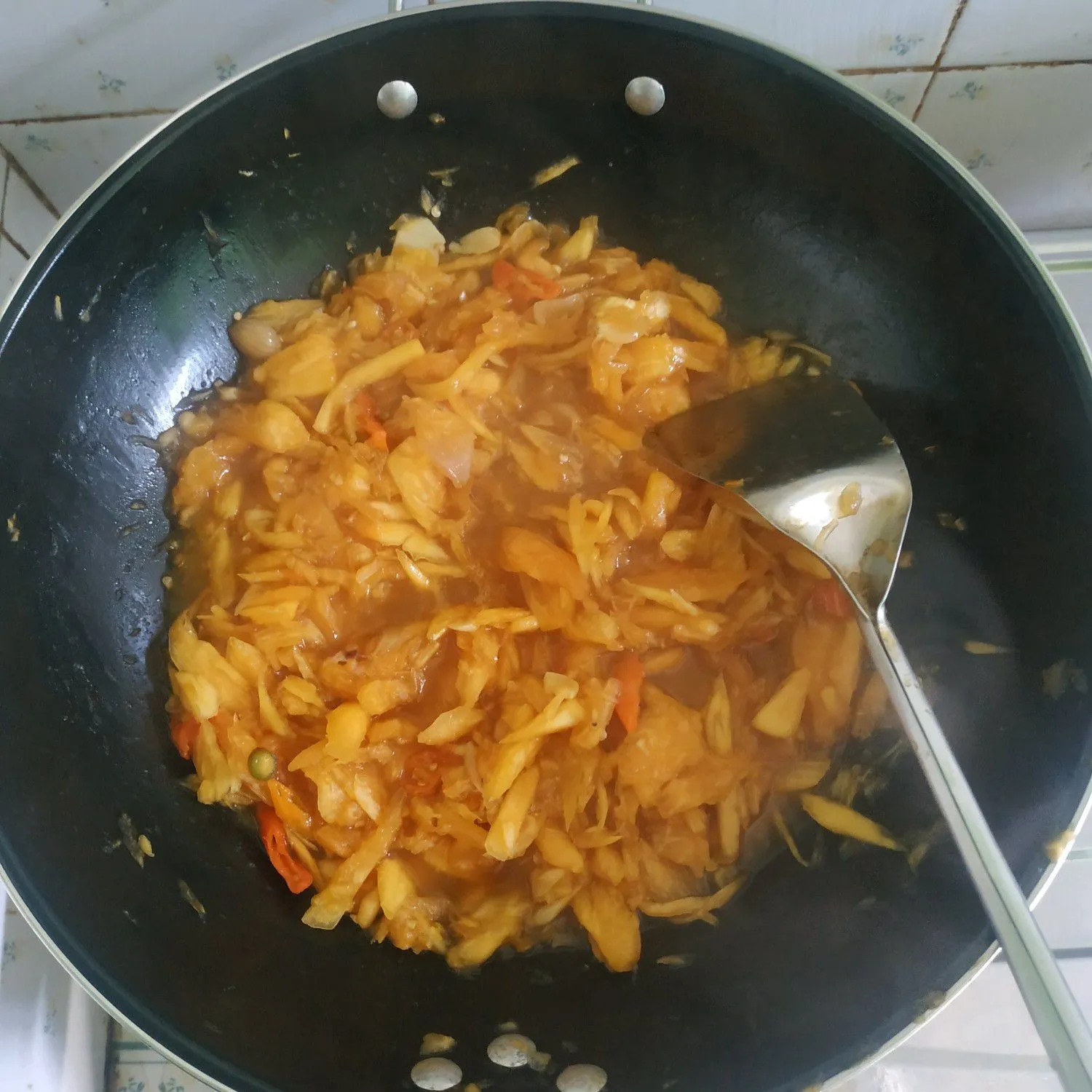 Step 8 Tumis Pepaya Muda