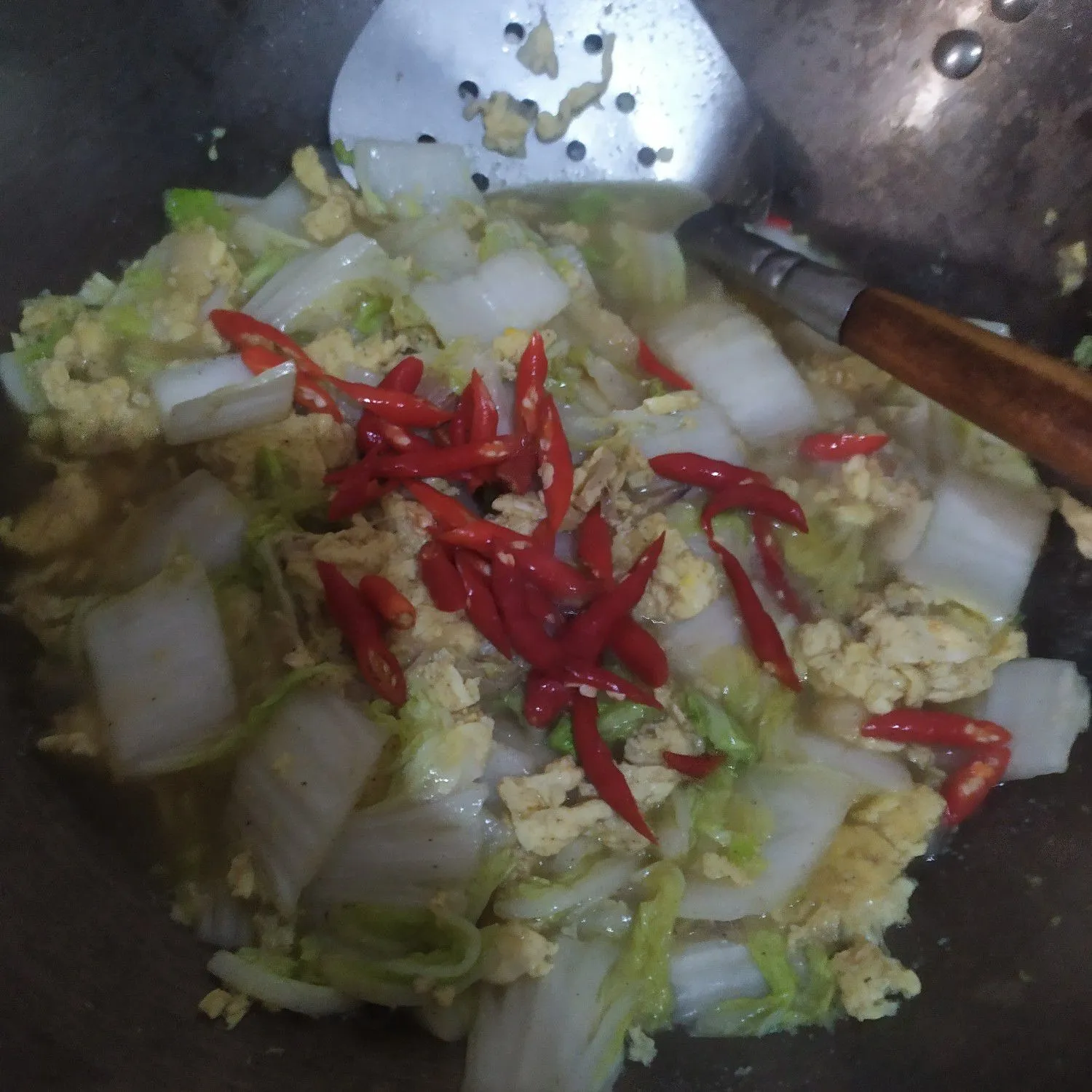 Step 5 Tumis Sawi Telur