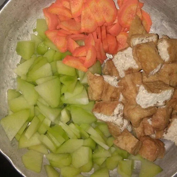 Step 1 Sayur Tahu Labu