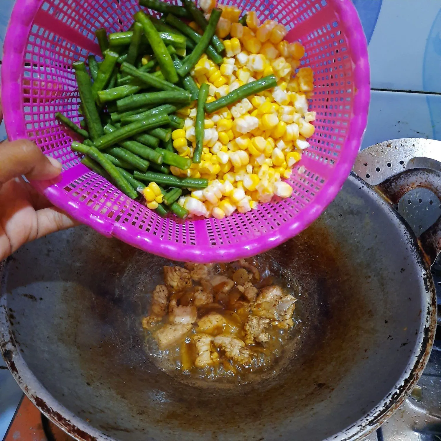 Step 3 Tumis Kacang Panjang dan Jagung