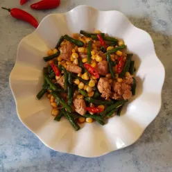 Tumis Kacang Panjang dan Jagung