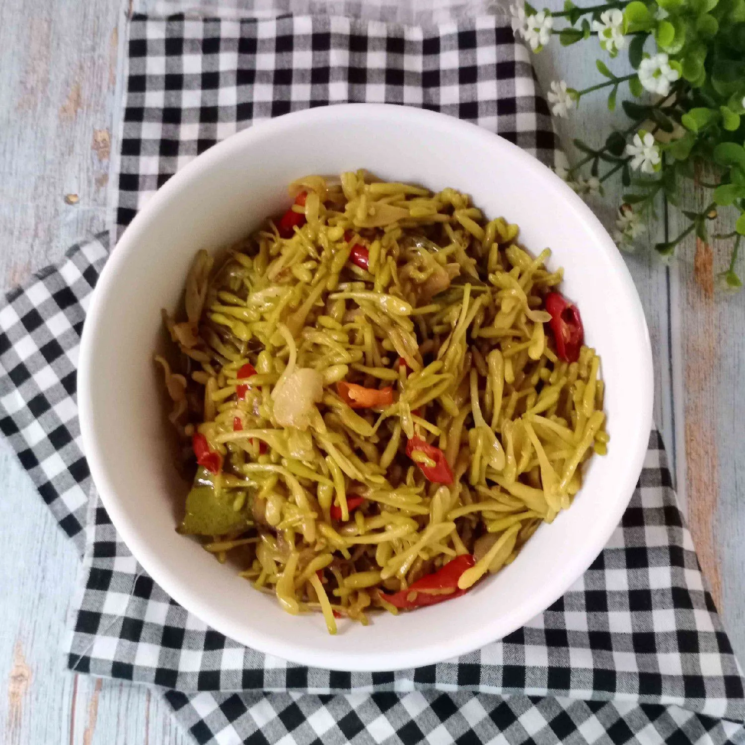 Oseng Bunga Pepaya Saus Tiram