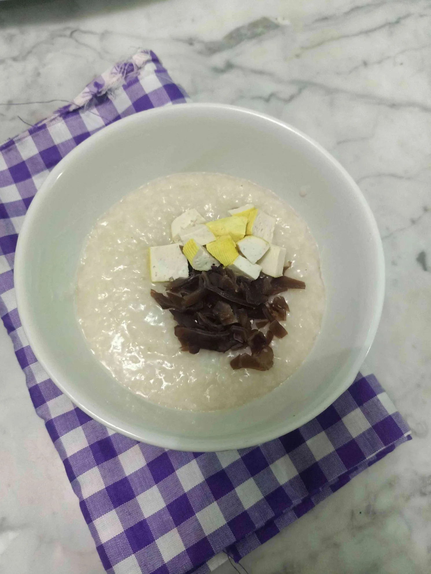 Bubur Vegetarian TJ (tahu dan jamur)