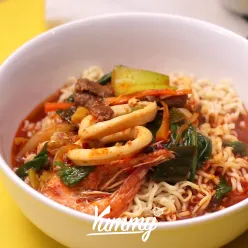 Mie Seafood Pedas Korea (Jjamppong - 짬뽕)
