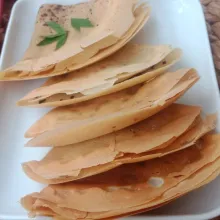 Crepes siap dinikmati.