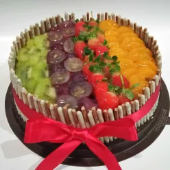 Puding Cokelat Topping Buah