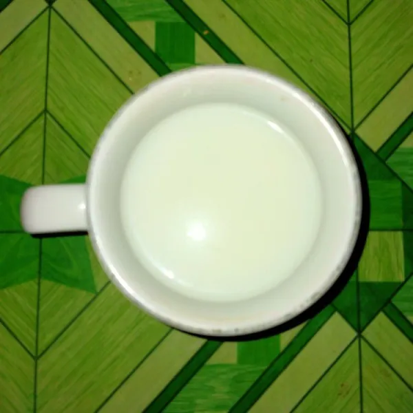 Buat bahan biang tutup -/+ 15 menit hingga berbuih