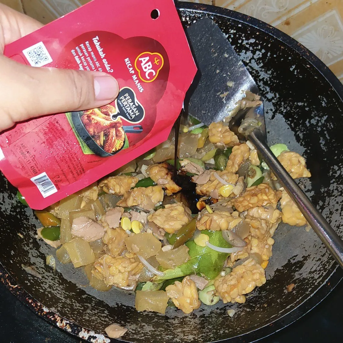 Step 4 Tempe Lombok Ijo Ale
