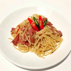 Smoked Beef Aglio Olio