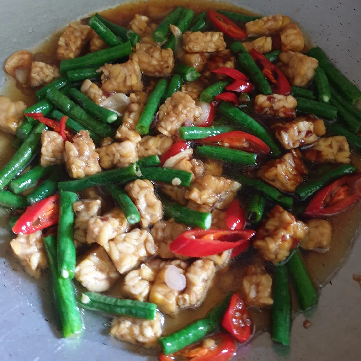 Step 5 Oseng Tempe Kacang Panjang