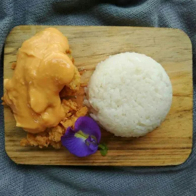Ayam Goreng Tepung Saus Keju