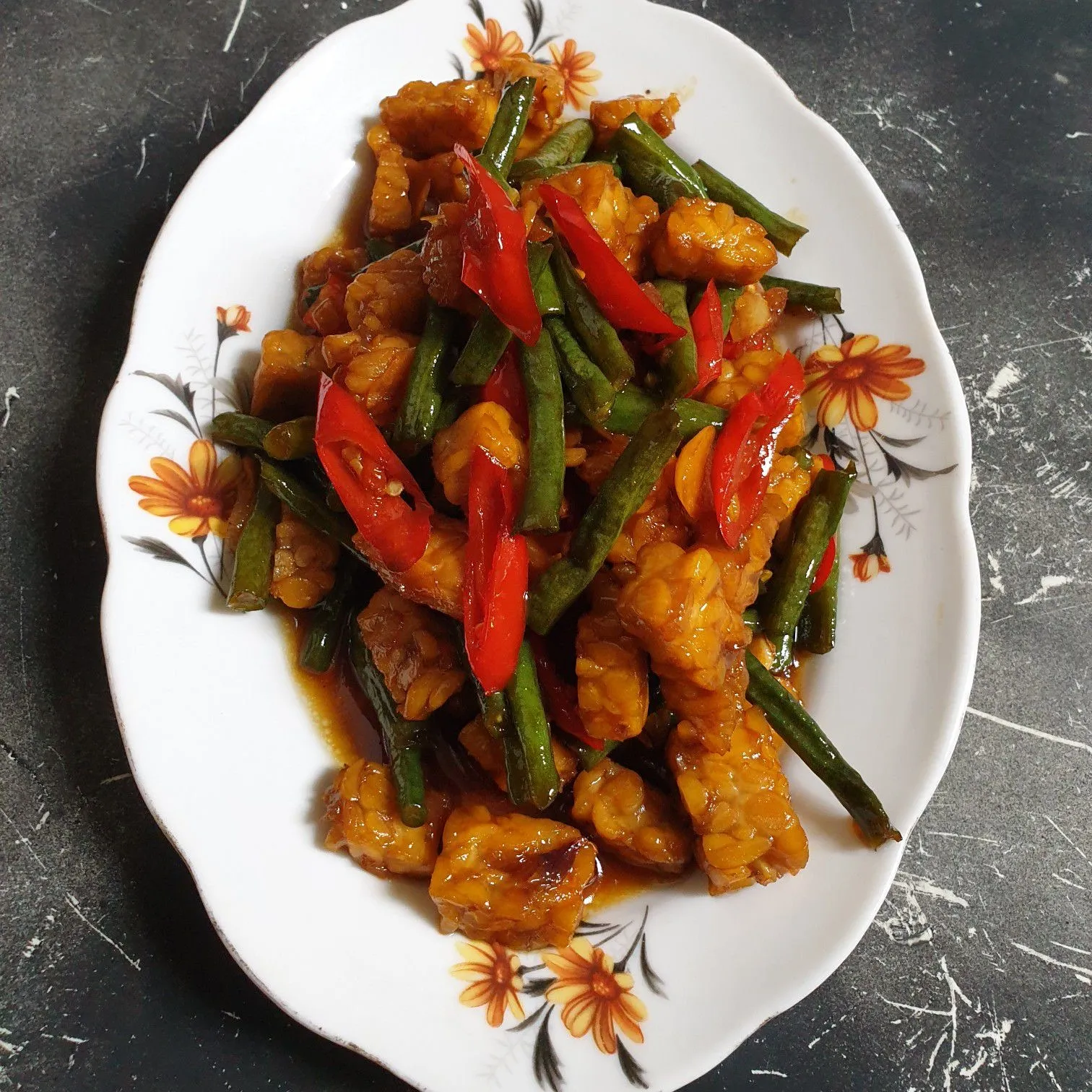 Step 7 Oseng Tempe Kacang Panjang
