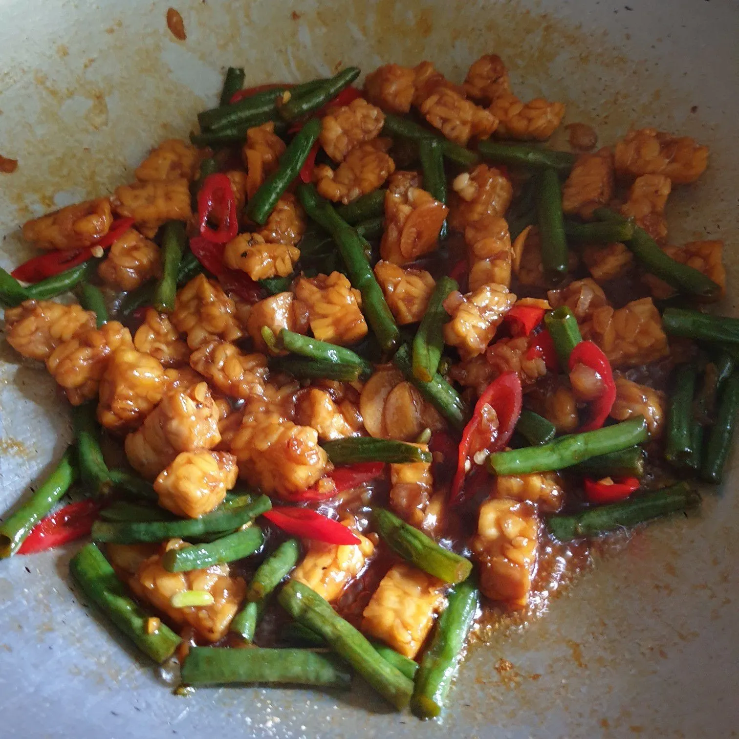 Step 6 Oseng Tempe Kacang Panjang