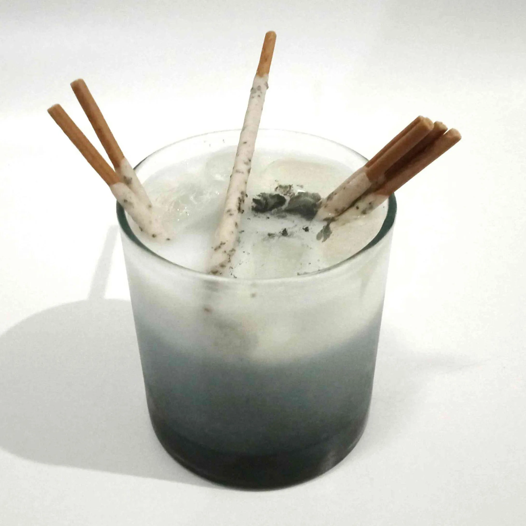 Pocky Charcoal Latte