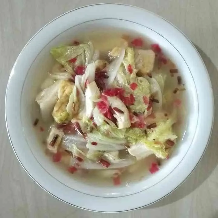 Tumis Sawi Putih Tahu Kecombrang