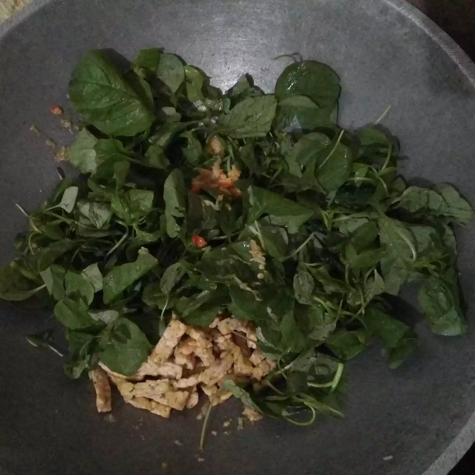 Step 5 Oseng Bayam Tempe Pedas