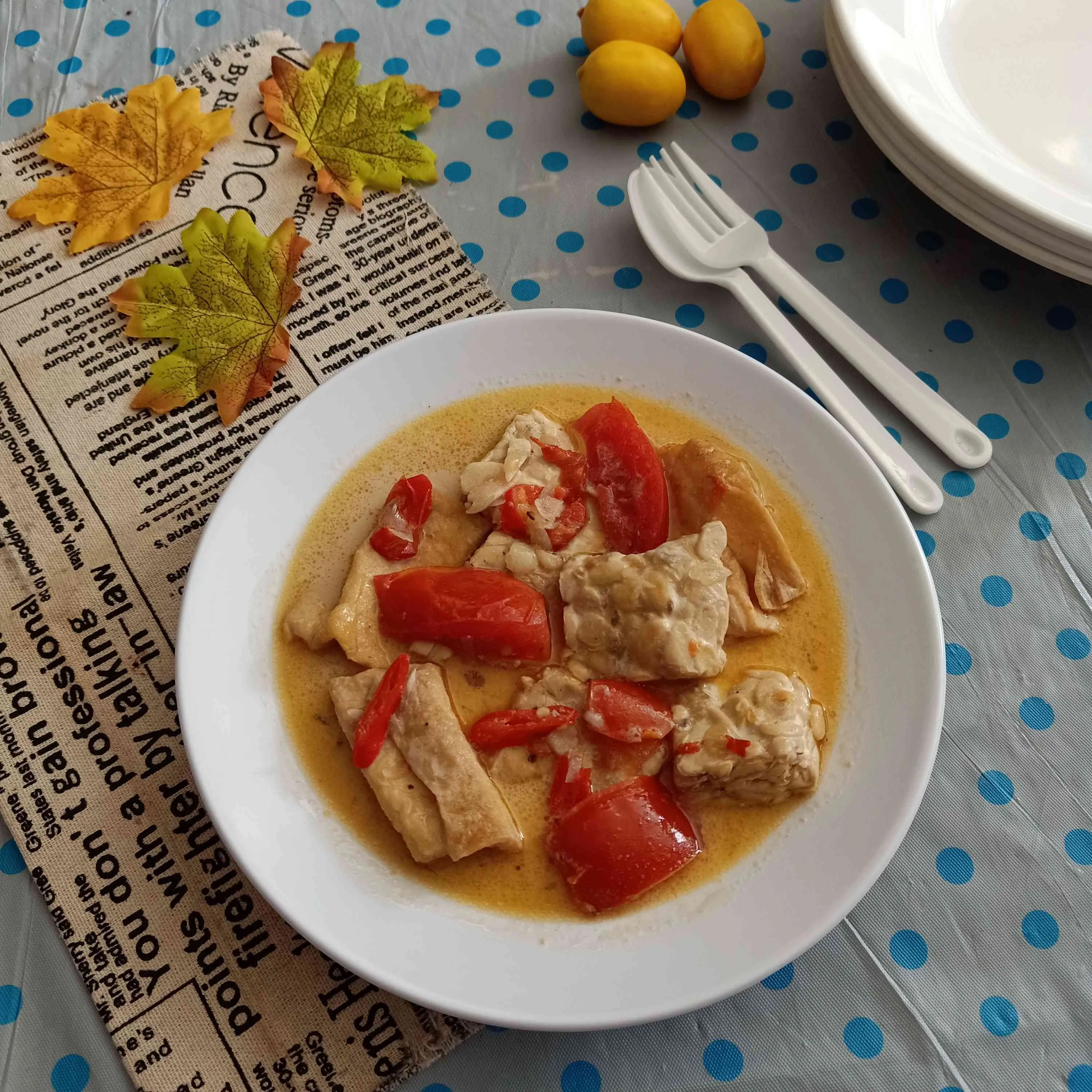 Tahu dan Tempe Masak Santan