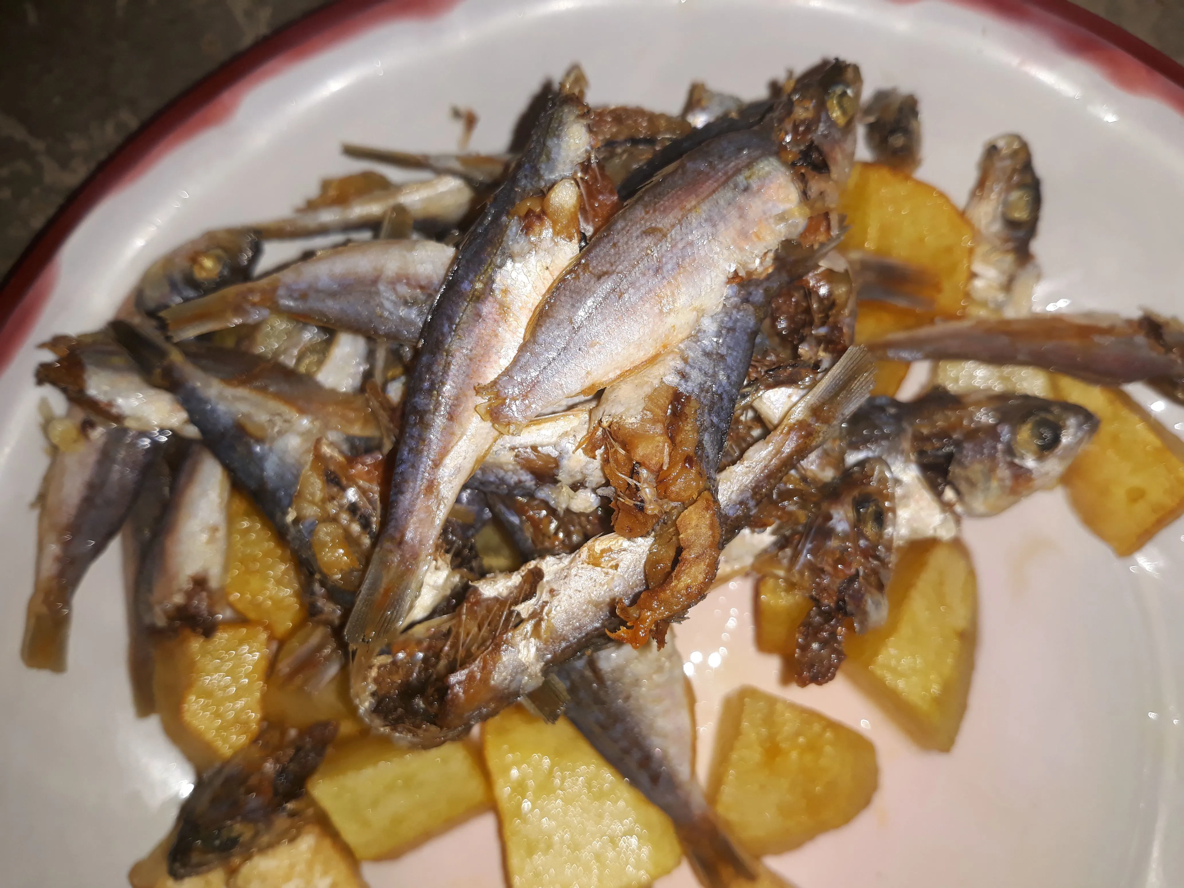 Step 3 Ikan Tamban Balado Kentang