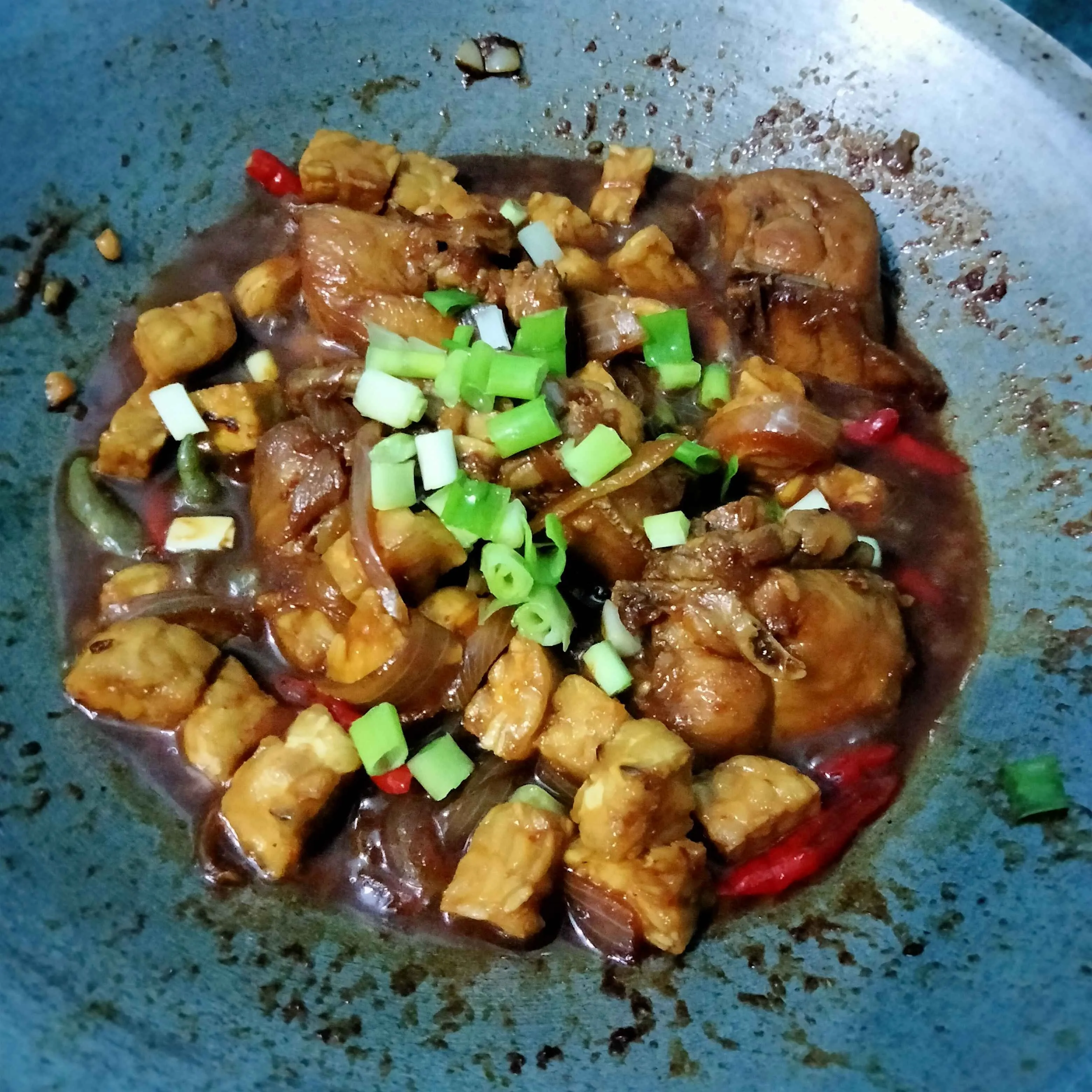 Step 8 Ayam dan Tempe Kecap Lada Hitam
