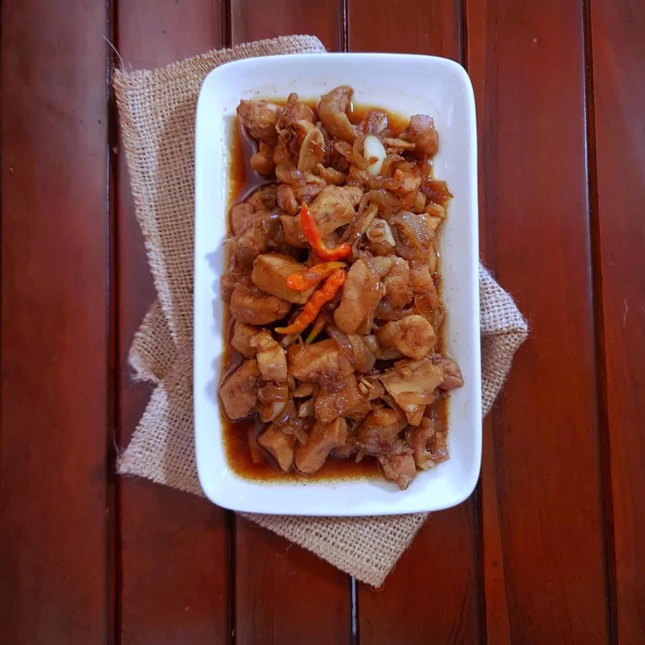 Daftar bahan-bahan untuk membuat ayam gongso