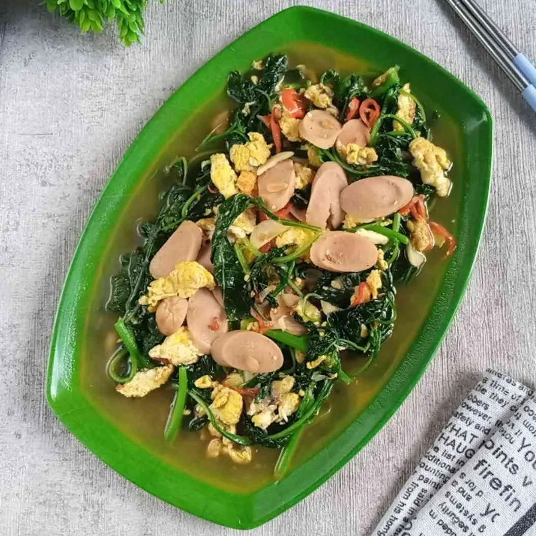 Tumis Bayam Bumbu Kare