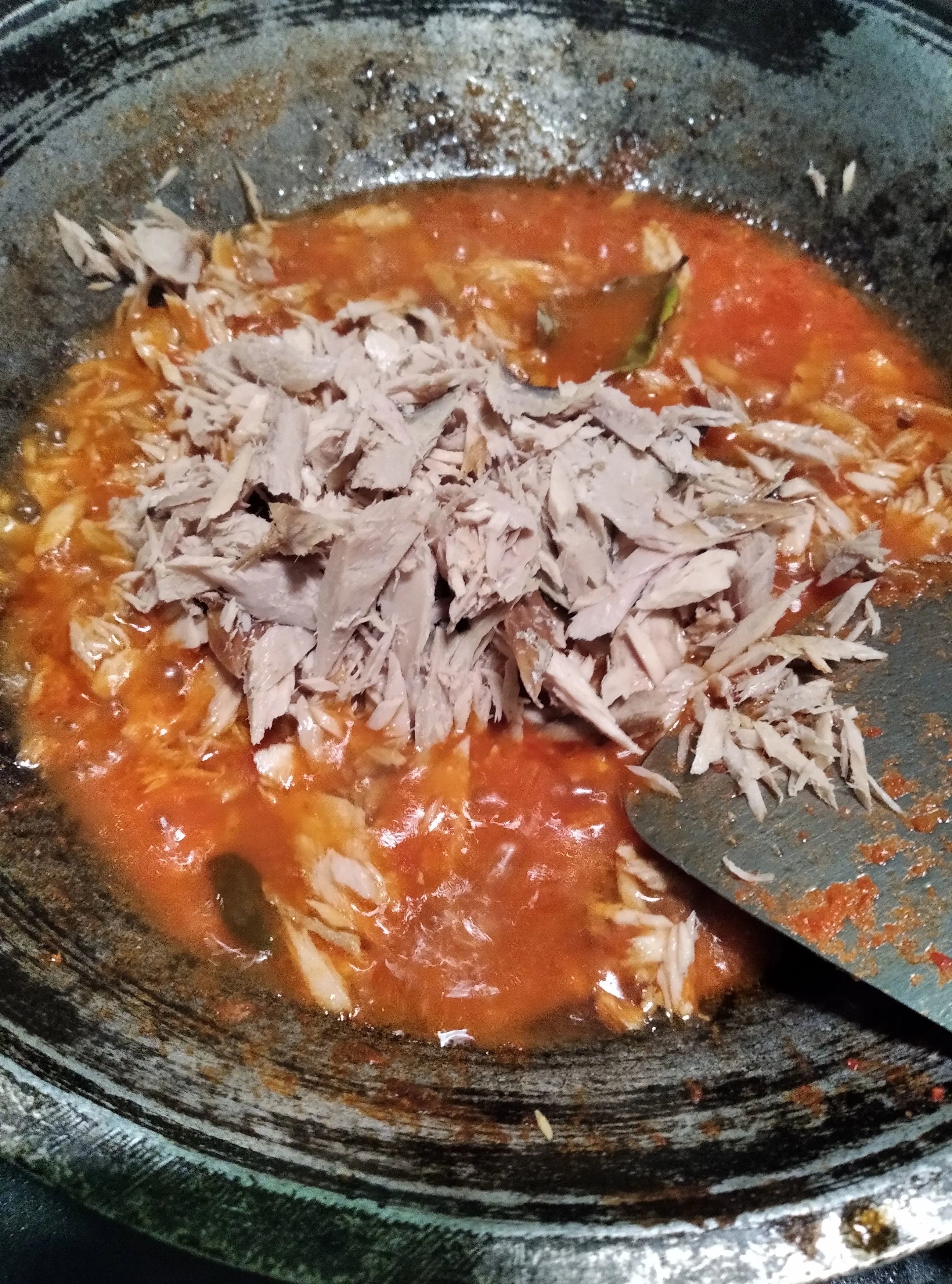 Step 5 Terong Siram Tongkol Suwir