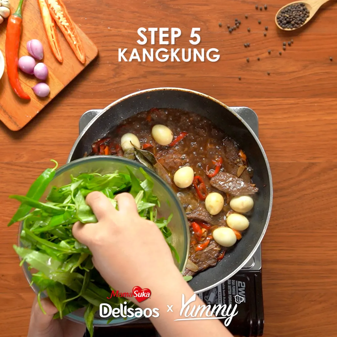 Step 8 Kangkung Cah Sapi Teriyaki