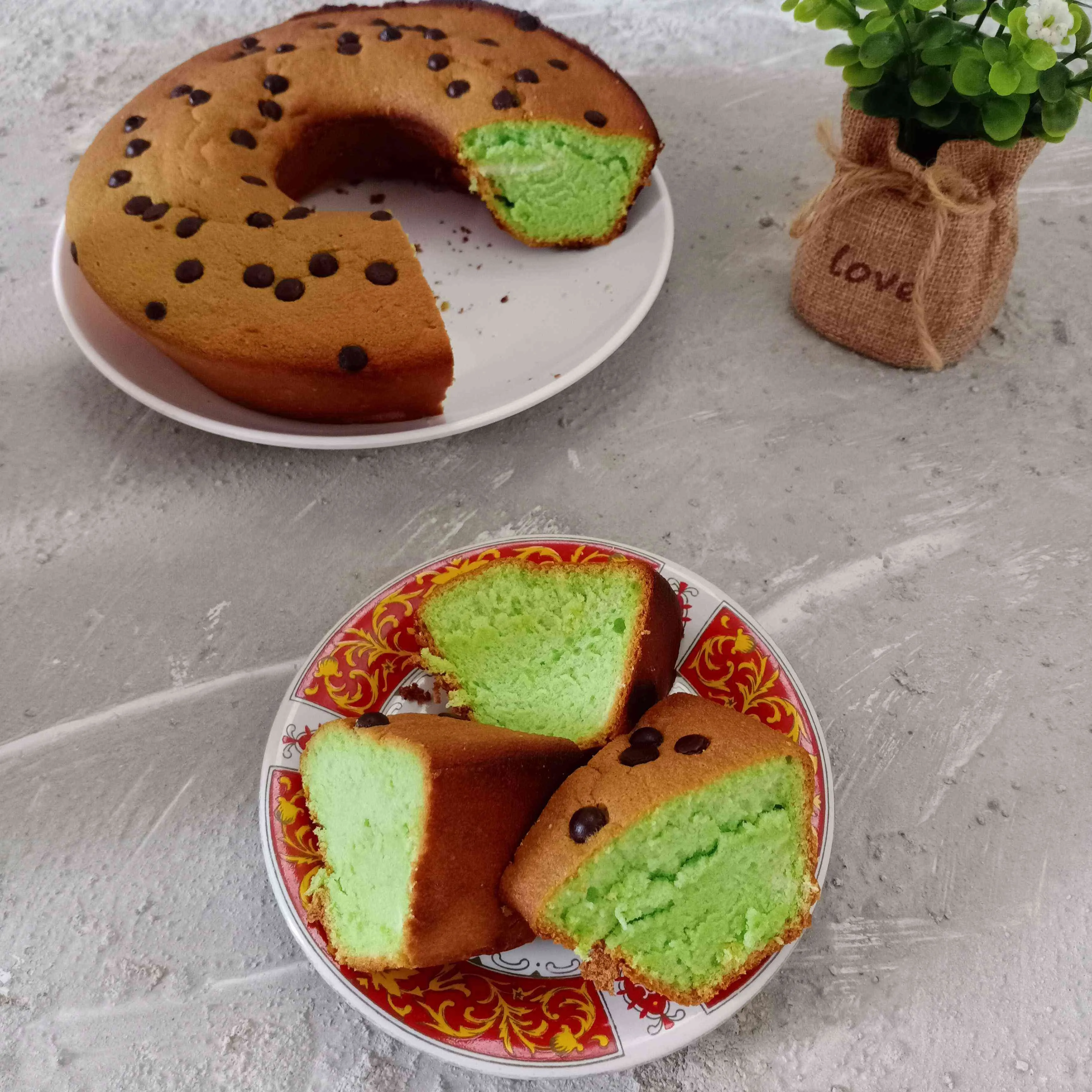 Bolu Pandan Putih Telur