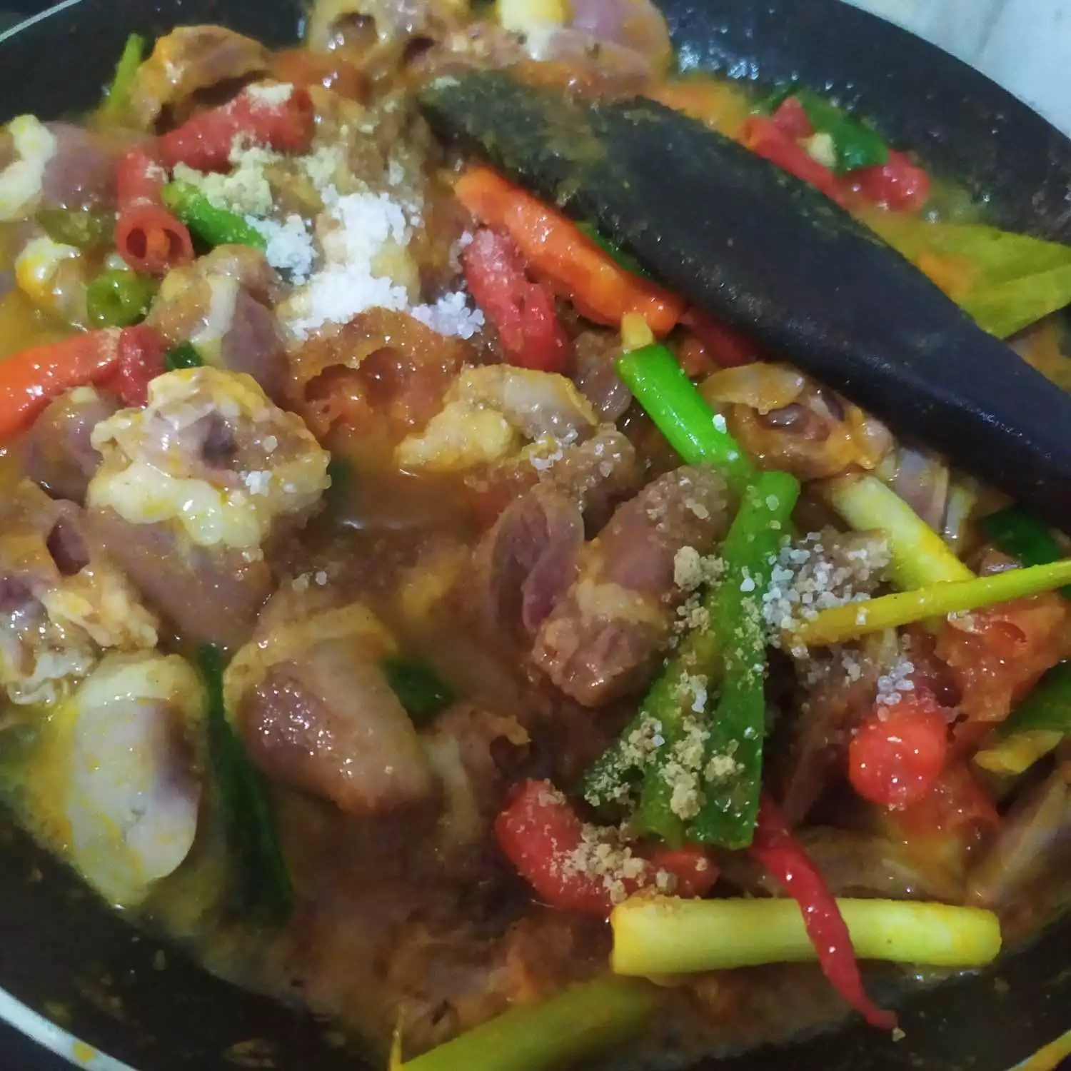 Step 4 Tumis Jantung Ayam Pedas