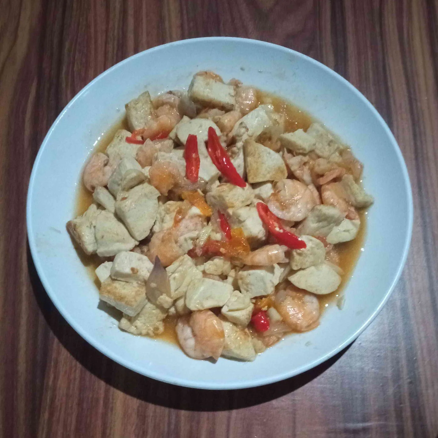 Tumis Udang Tahu