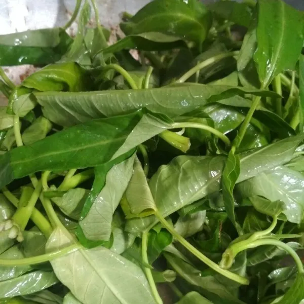Masukkan kangkung masak hingga kangkung tercampur rata dengan bumbu, jangan terlalu lama memasak kangkung, agar teksturnya tetap renyah, matikan api dan sajikan segera