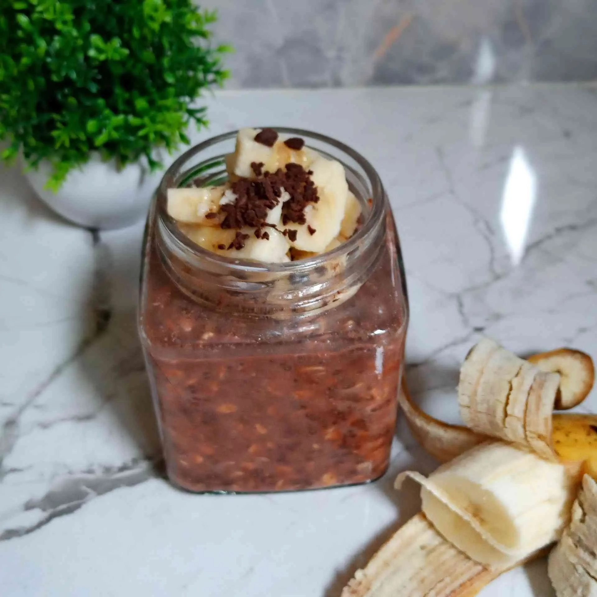 Choco Banana Overnight Oats