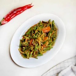 Oseng Pedas Bunga Pepaya Kacang Panjang