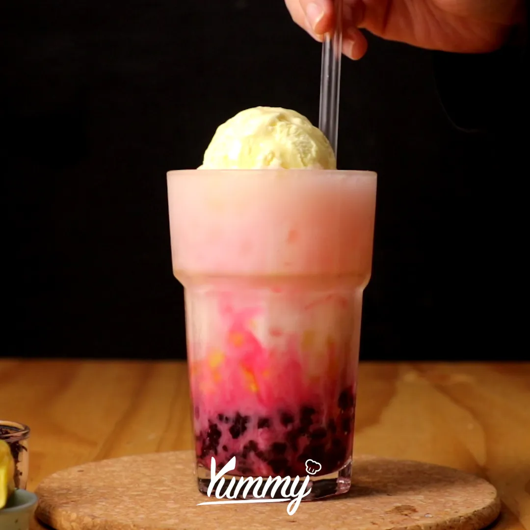 Step 5 Es Tape Ketan Durian Milky Rose