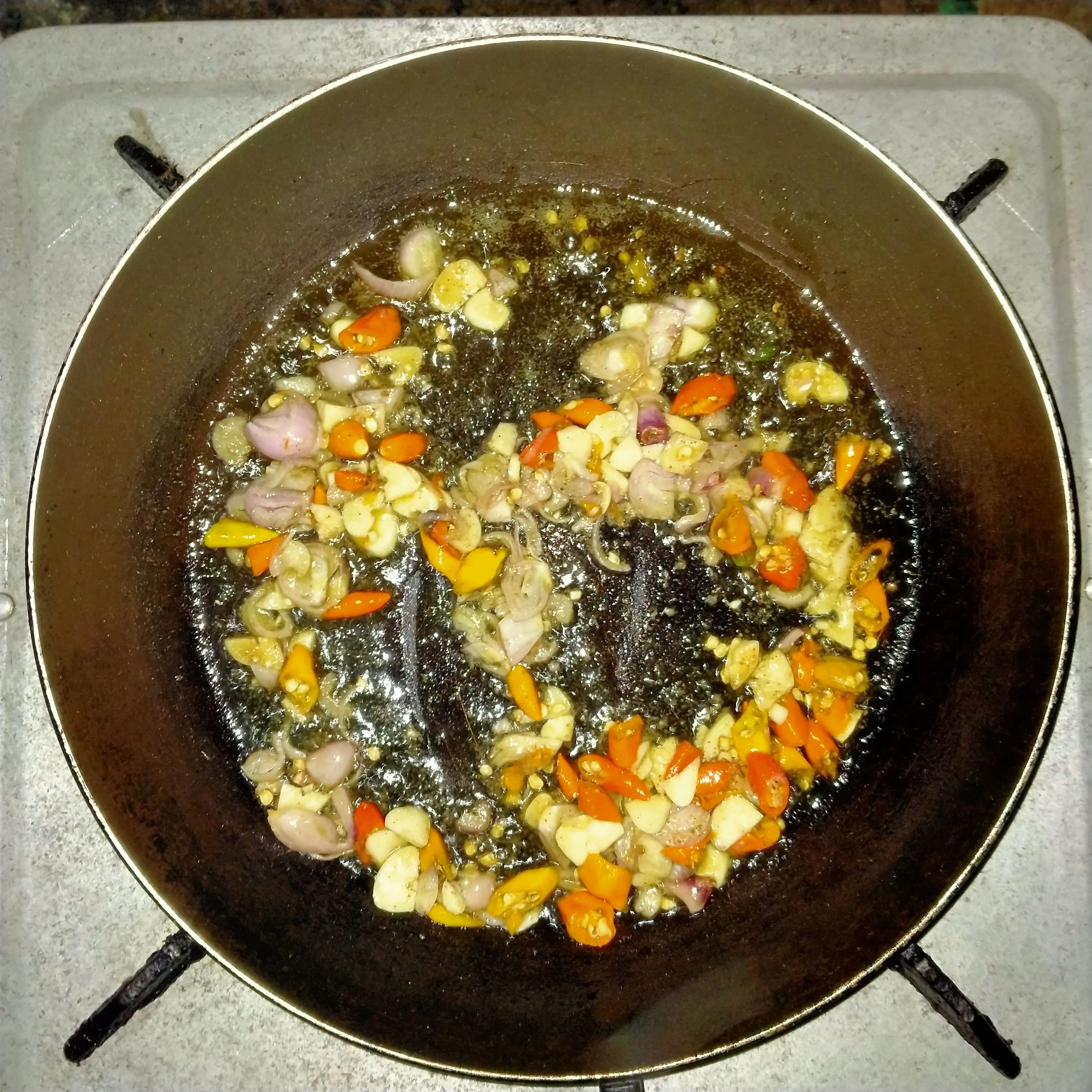Step 4 Tumis Bayam Kembang Kates Pedas