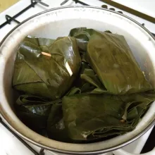 Kukus pepes tahu bakso selama 25 menit hingga matang